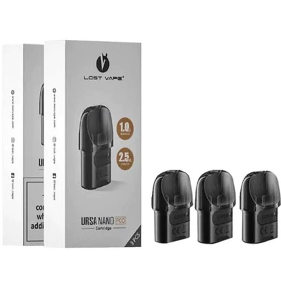 Δεξαμενες Pod 3 τεμ. Ursa Nano S 2.5ml Lost Vape 0.8Ω/1.0Ω 